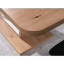 Стол обеденный SIGNAL NIGEL дуб артизан/белый мат 120-160/80